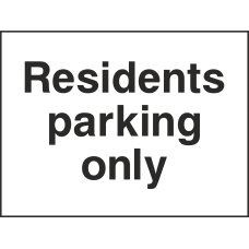 Residents Parking Only